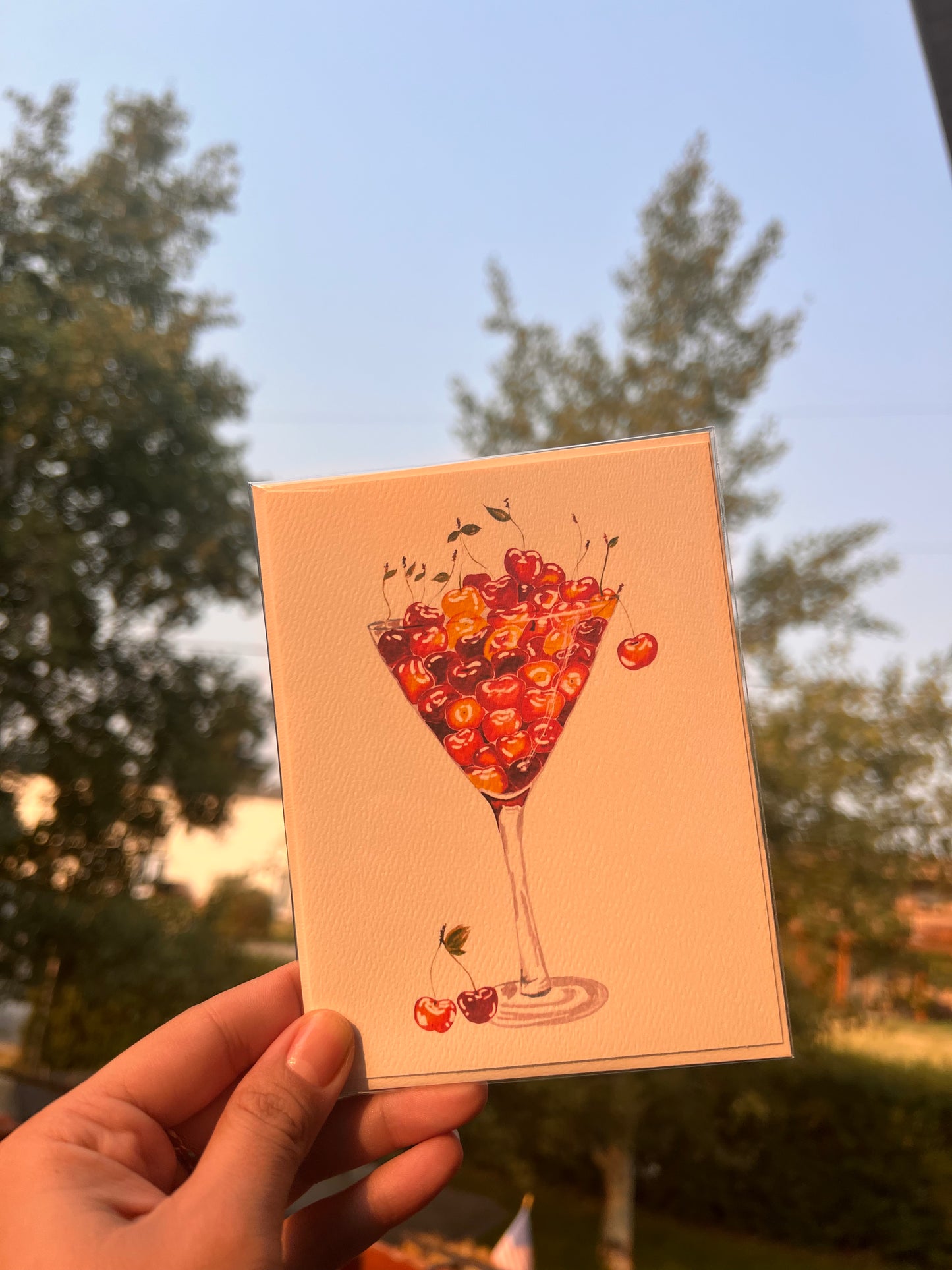 “Cherrytini” Greeting Card