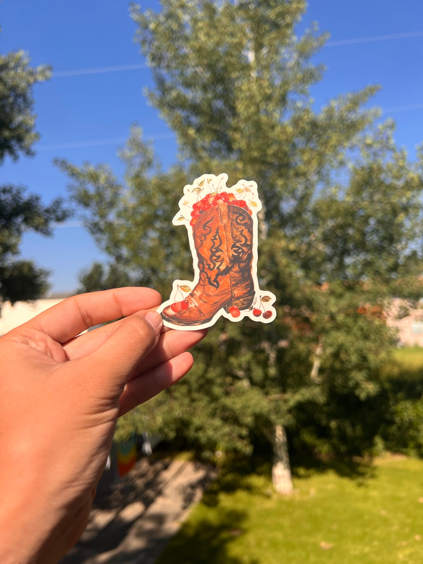 “Her Cherry Basket” Sticker