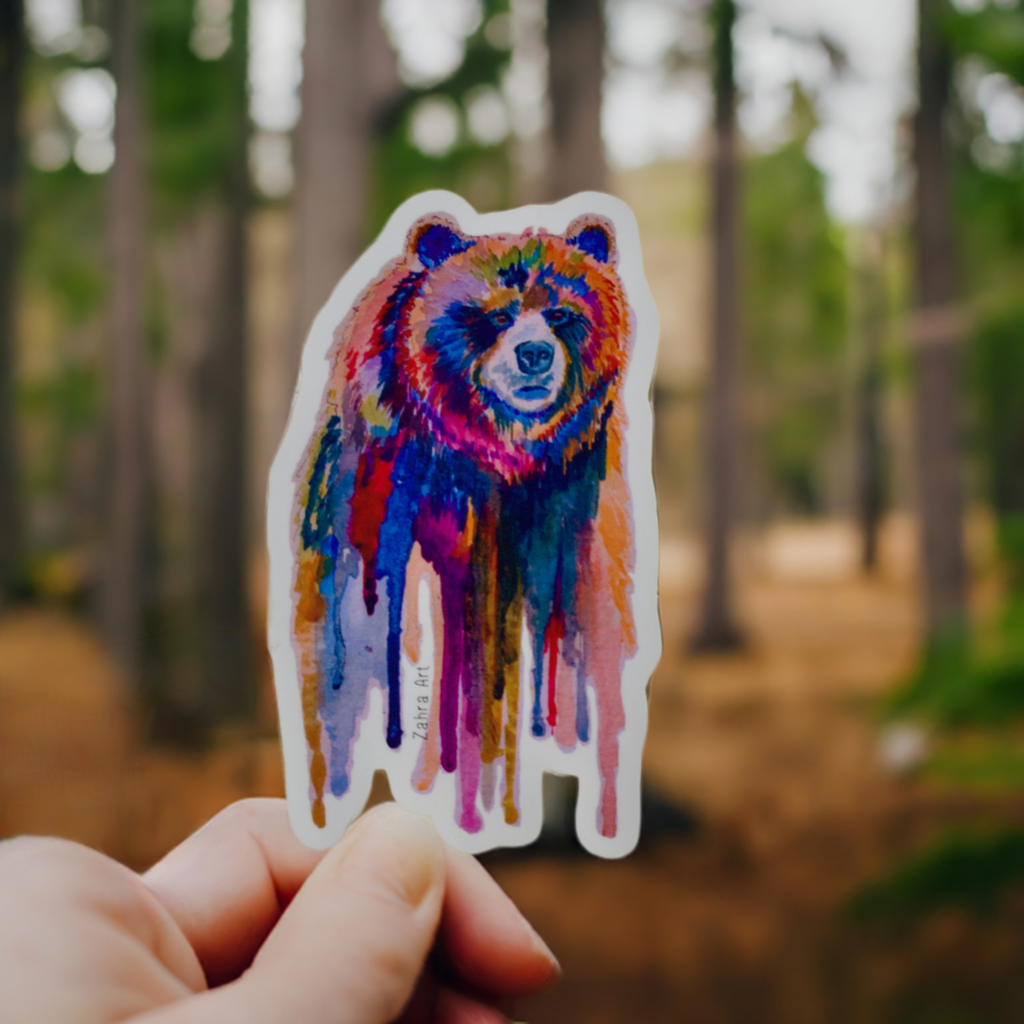 Montana Bear Sticker Art